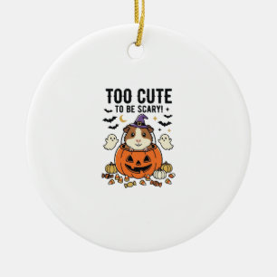 Halloween Guinea Pig Too Cute To Be Scary Vintage_ Ceramic Tree Decoration