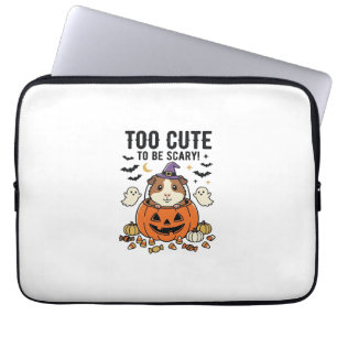 Halloween Guinea Pig Too Cute To Be Scary Vintage_ Laptop Sleeve