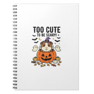 Halloween Guinea Pig Too Cute To Be Scary Vintage_ Notebook