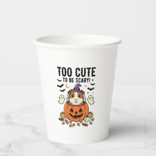 Halloween Guinea Pig Too Cute To Be Scary Vintage_ Paper Cups
