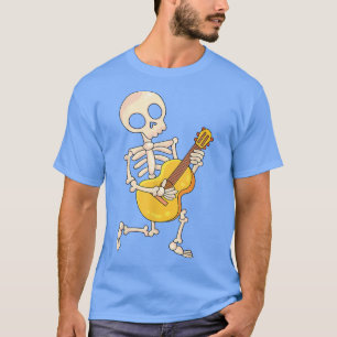 Halloween Guitarists Skeleton Guitar Skeleton Play T-Shirt