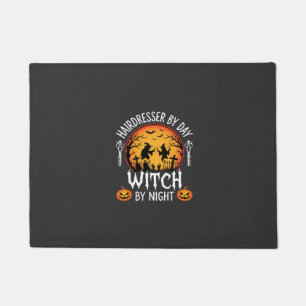 Halloween Hairdresser by Day Witch by Night Doormat