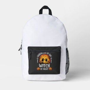 Halloween Hairdresser by Day Witch by Night Printed Backpack