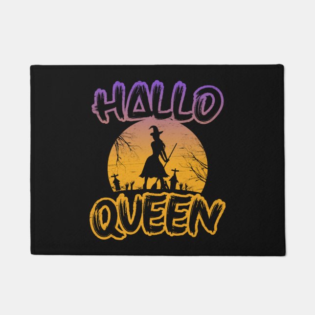 Halloween Halloqueen Doormat (Front)