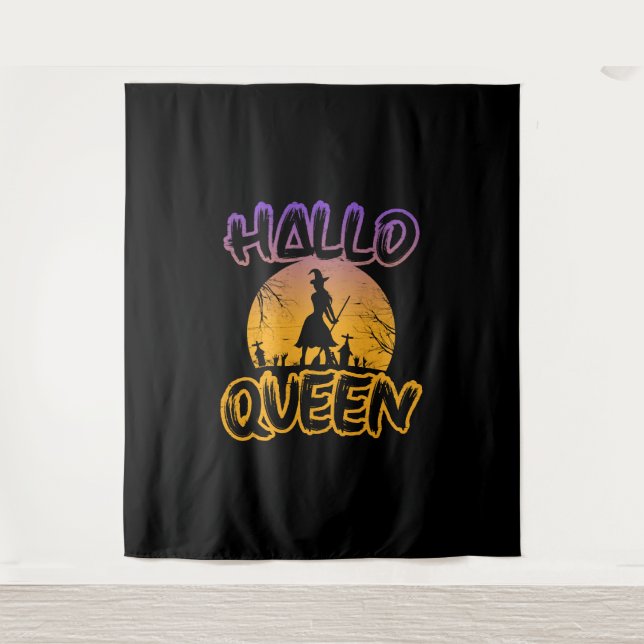 Halloween Halloqueen    Tapestry (Front)