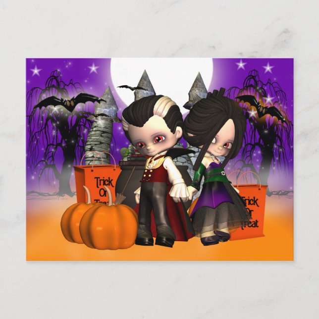Halloween, Halloween celebration, Halloween Night, Invitation Postcard (Front)
