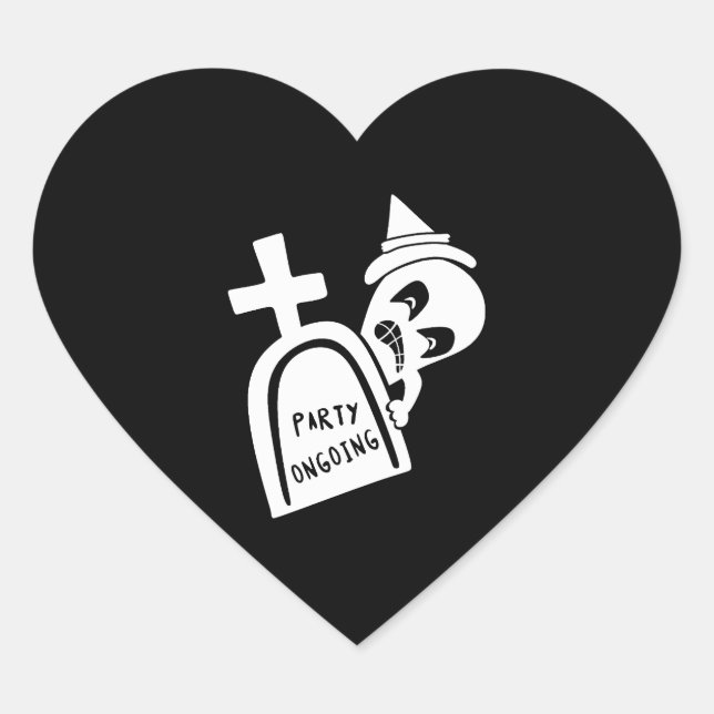 Halloween Halloween  Heart Sticker (Front)