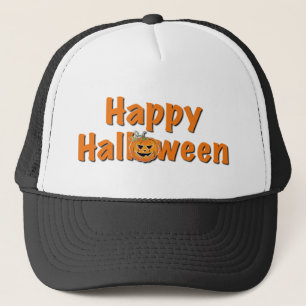 Halloween Halloween   spooky jack-o-lantern Trucker Hat