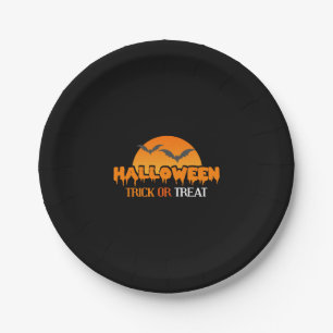 Halloween - Halloween - Trick or treat Paper Plate