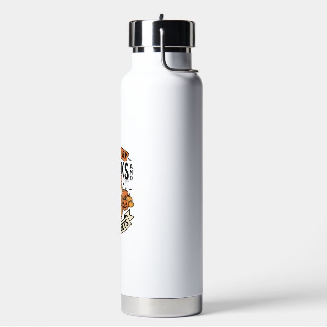 Halloween Hamster Fuelled By Spooks Funny Cute_1 Water Bottle (Left)