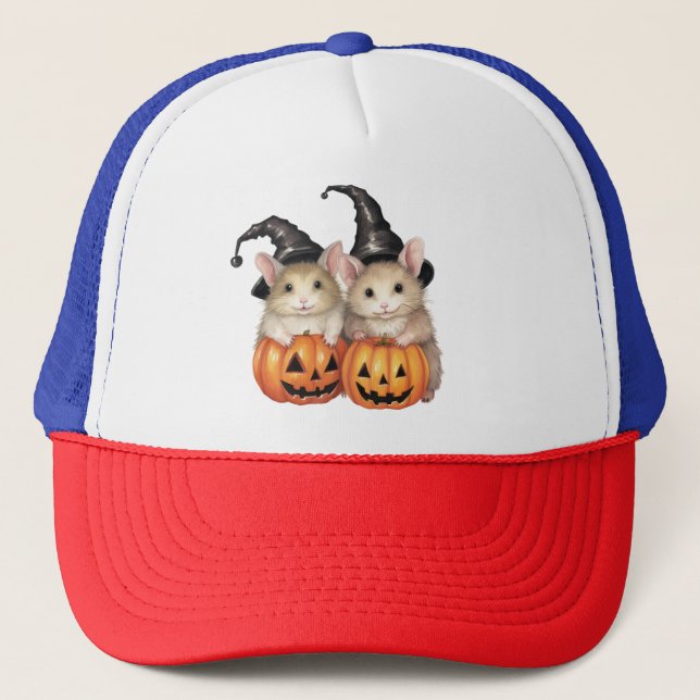 Halloween Hamster Trucker Hat (Front)