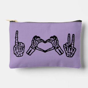 Halloween Hand Sign Language I Heart Peace Accessory Pouch