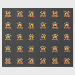 Halloween Hanging With My Witches Haunted House Wrapping Paper
