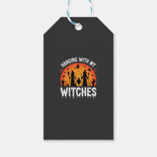 Halloween Hanging With My Witches Vintage Moon Gift Tags