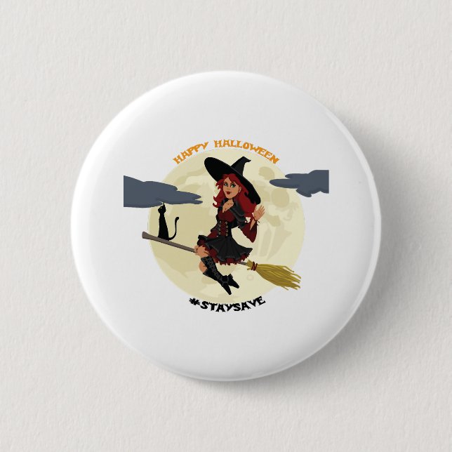 Halloween - Happy Halloween! 6 Cm Round Badge (Front)