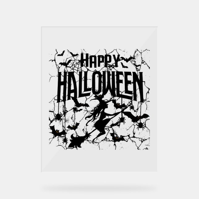 Halloween Happy Halloween   Acrylic Sign (Front)