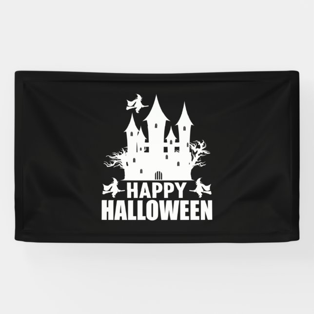 Halloween Happy Halloween Birthday Banner (Horizontal)
