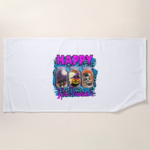 Halloween Happy Halloween Birthday Beach Towel