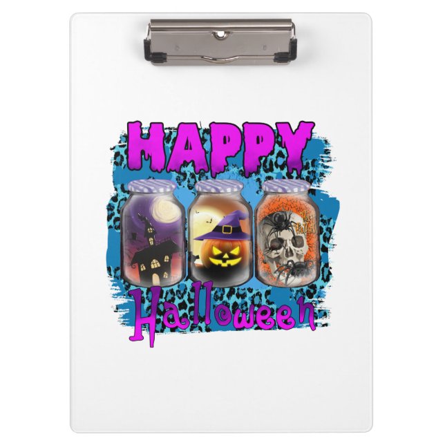 Halloween Happy Halloween Birthday Clipboard (Front)