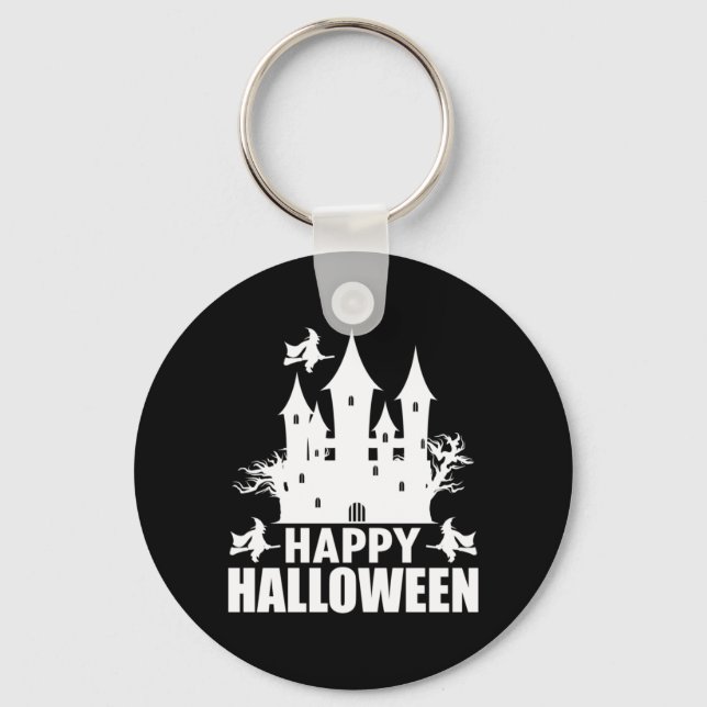 Halloween Happy Halloween Birthday Key Ring (Front)