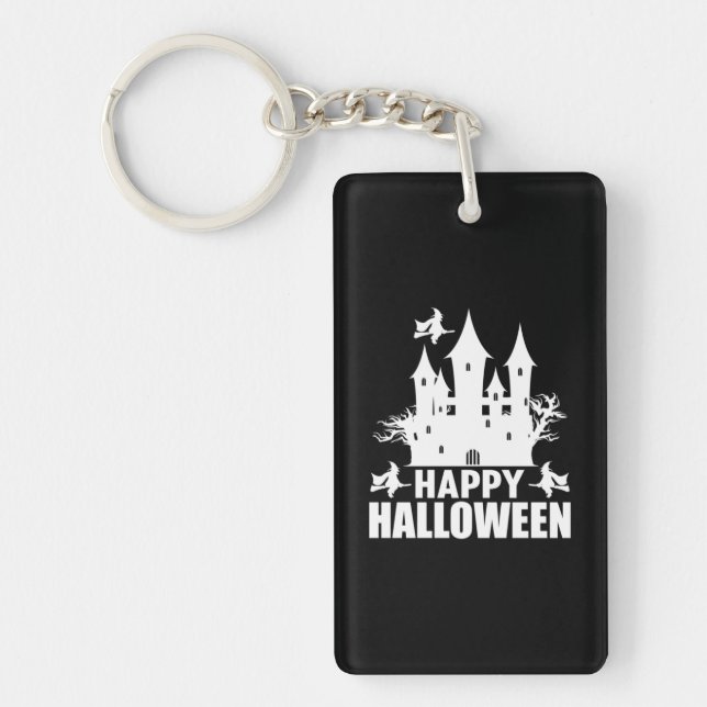 Halloween Happy Halloween Birthday Key Ring (Front)