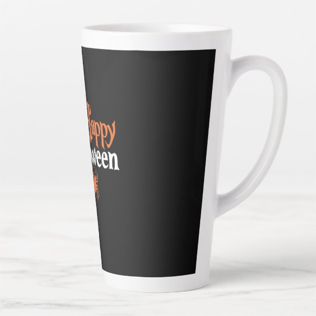 Halloween Happy Halloween Birthday Latte Mug (Right)