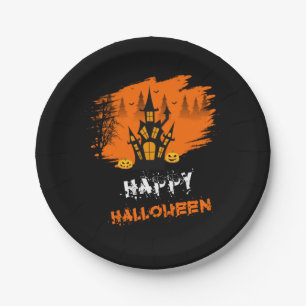 Halloween Happy Halloween Birthday Paper Plate