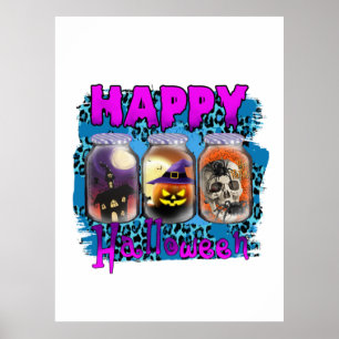 Halloween Happy Halloween Birthday Poster