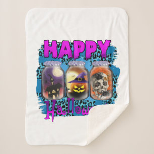 Halloween Happy Halloween Birthday Sherpa Blanket
