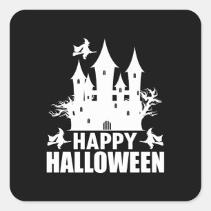 Halloween Happy Halloween Birthday Square Sticker
