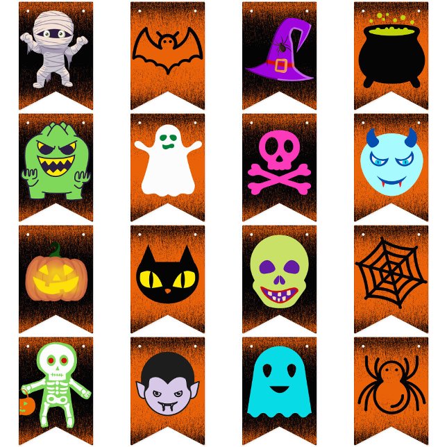 Halloween Happy Halloween Party spooky fun cute 16 Bunting (Creator Uploaded)