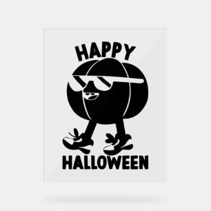 Halloween Happy Halloween Pumpkin Acrylic Sign