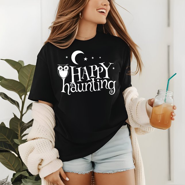 Halloween Happy Haunting Owl Starry Night Tri-Blend Shirt (Creator Uploaded)