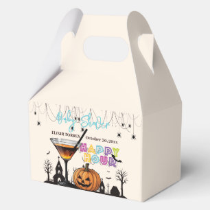 Halloween Happy Hour Pumpkin Cocktail Baby Shower Favour Box