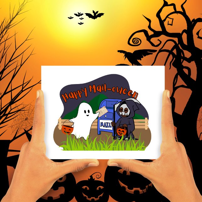 Halloween Happy Mail-oween  Postcard (Creator Uploaded)