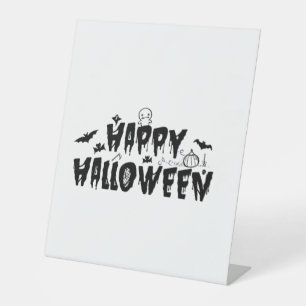 Halloween Happy   Pedestal Sign