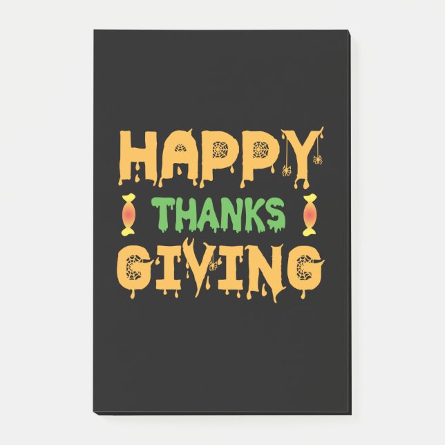 Halloween Happy Thanksgiving Birthday Post-it Notes (Front)
