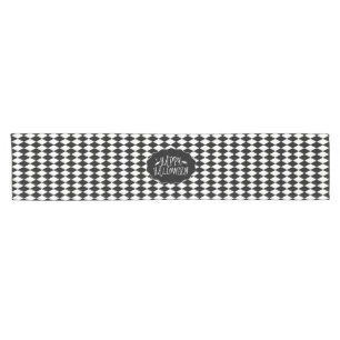 Halloween Harlequin Diamond Print Short Table Runner