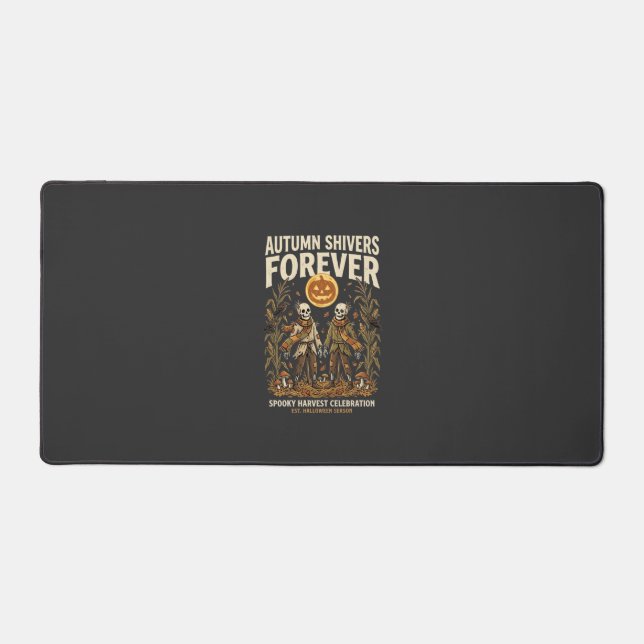 Halloween Harvest Bone Embrace Desk Mat (Front)