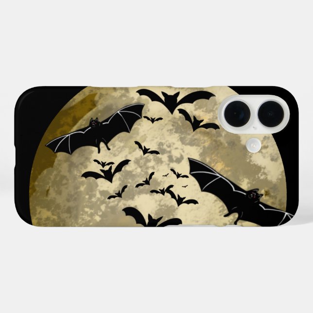 Halloween Harvest Full Moon And Night Flight Bats Case-Mate iPhone Case (Back (Horizontal))