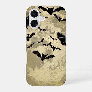 Halloween Harvest Full Moon And Night Flight Bats iPhone 16 Case