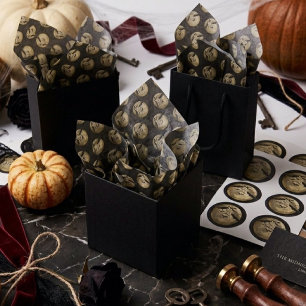Halloween Harvest Full Moon And Night Flight Bats Tissue Paper