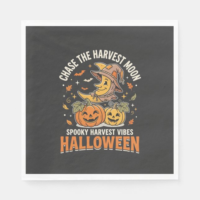 Halloween Harvest Moon Delight Napkin (Front)
