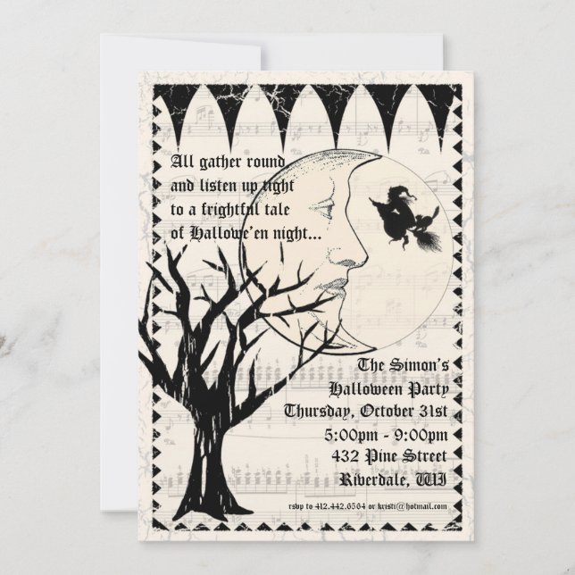 Halloween Haunt Gothic Party Invitation (Front)