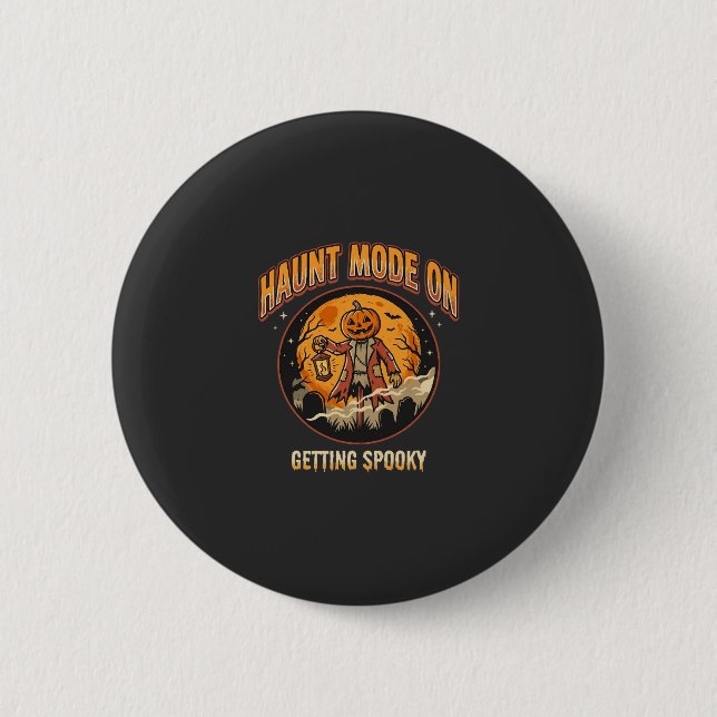 Halloween Haunt Mode 6 Cm Round Badge (Front)