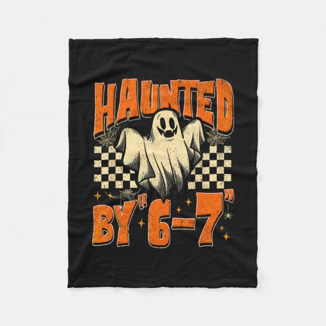 Halloween Haunted 67 Six Seven Meme 1 (10)  Fleece Blanket (Front)