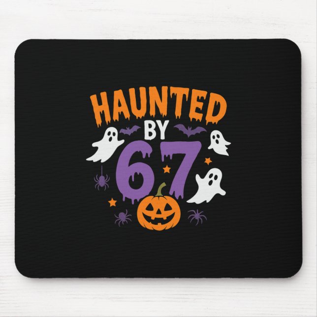 Halloween Haunted 67 Six Seven Meme 1 (16)  Mouse Pad (Front)
