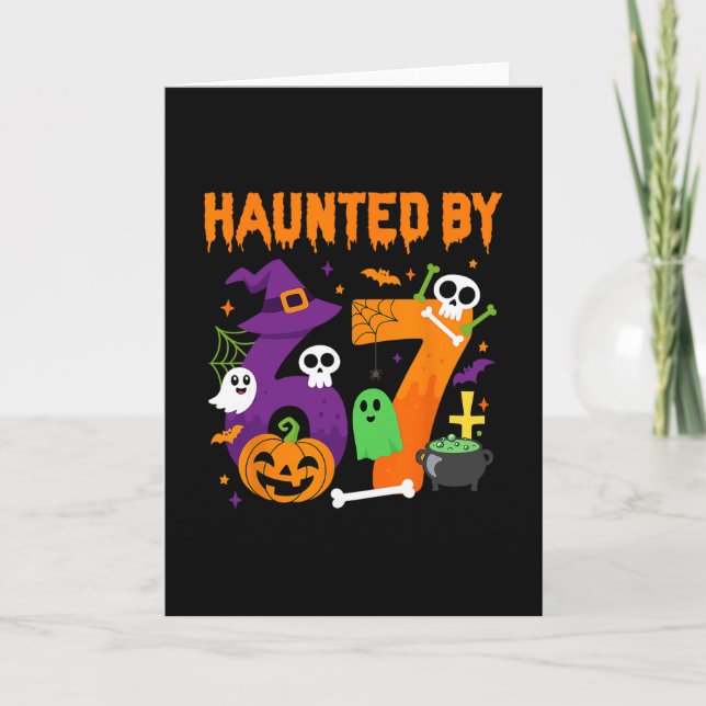 Halloween Haunted 67 Six Seven Meme 1 (17)  Card (Front)