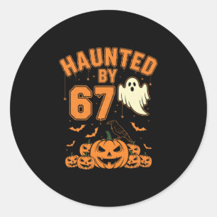 Halloween Haunted 67 Six Seven Meme 1 (21) Classic Round Sticker