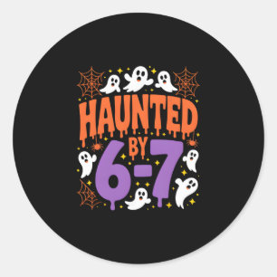 Halloween Haunted 67 Six Seven Meme 1 (5)  Classic Round Sticker